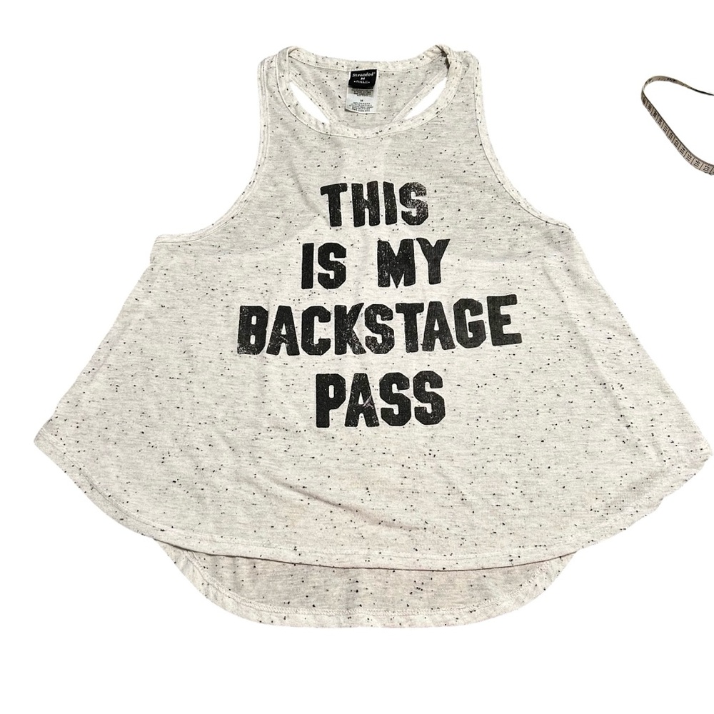 Stranded Gray Asymmetrical Sleeveless Tank Top